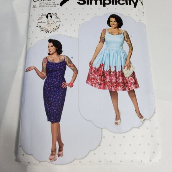 Simplicity S9291 Womens Sewing Pattern E5 Size 14-22 Misses Princess Seam Dress - Picture 7 of 7